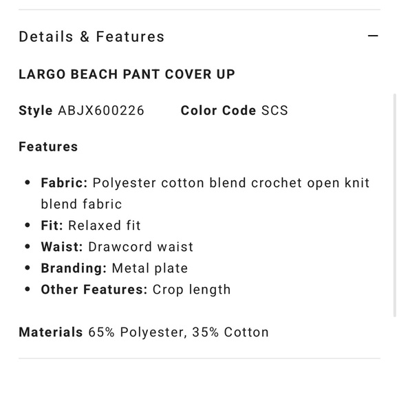 ๐บ๐บ BILLABONG ๐บ๐บ Largo Beach Pant Swim Cover Up - Picture 13 of 13